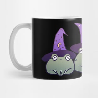 Cute wizard frogs illustration Mug